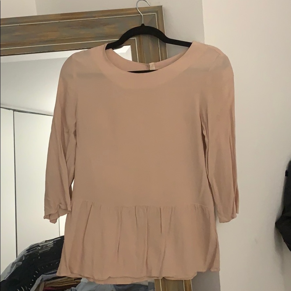 Pink chic long sleeve blouse